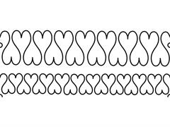 Handi Quilter Accessories - Groovy Board - Red Hot Hearts 10" x 24"